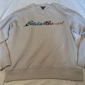 Eddie Bauer Men's Cream Crewneck Sweater